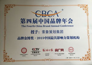 索象策劃集團(tuán)榮膺第四屆中國品牌年會雙項大獎，彰顯網(wǎng)絡(luò)營銷策劃卓越實力